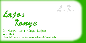 lajos konye business card